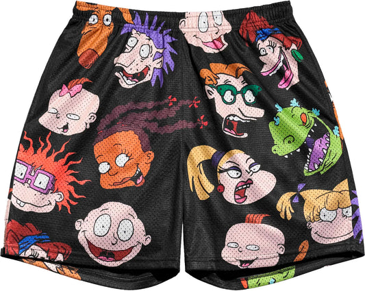 Niños Caras Negro Short Slim Tech