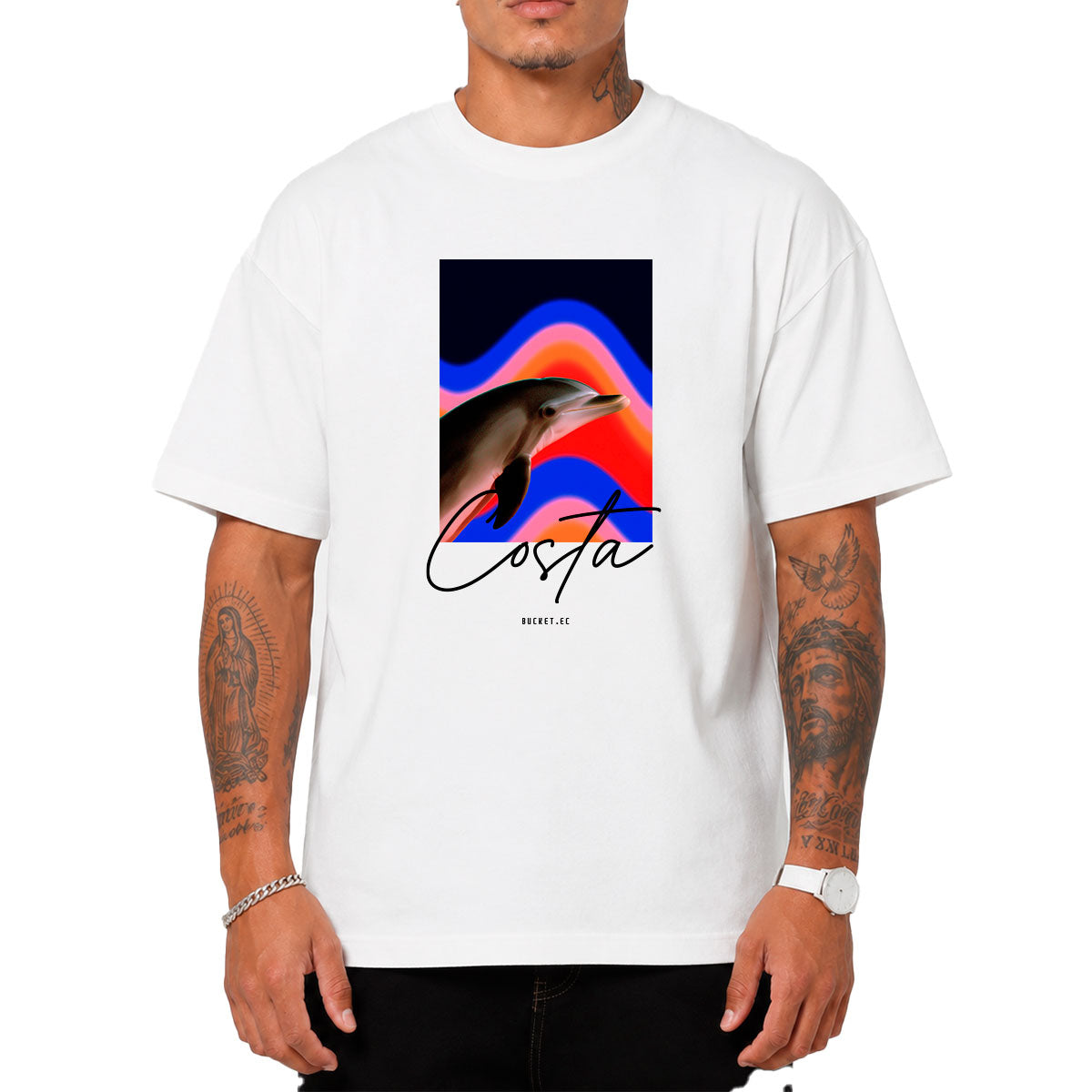 Costa Delfín Neon Camiseta Slim Fit