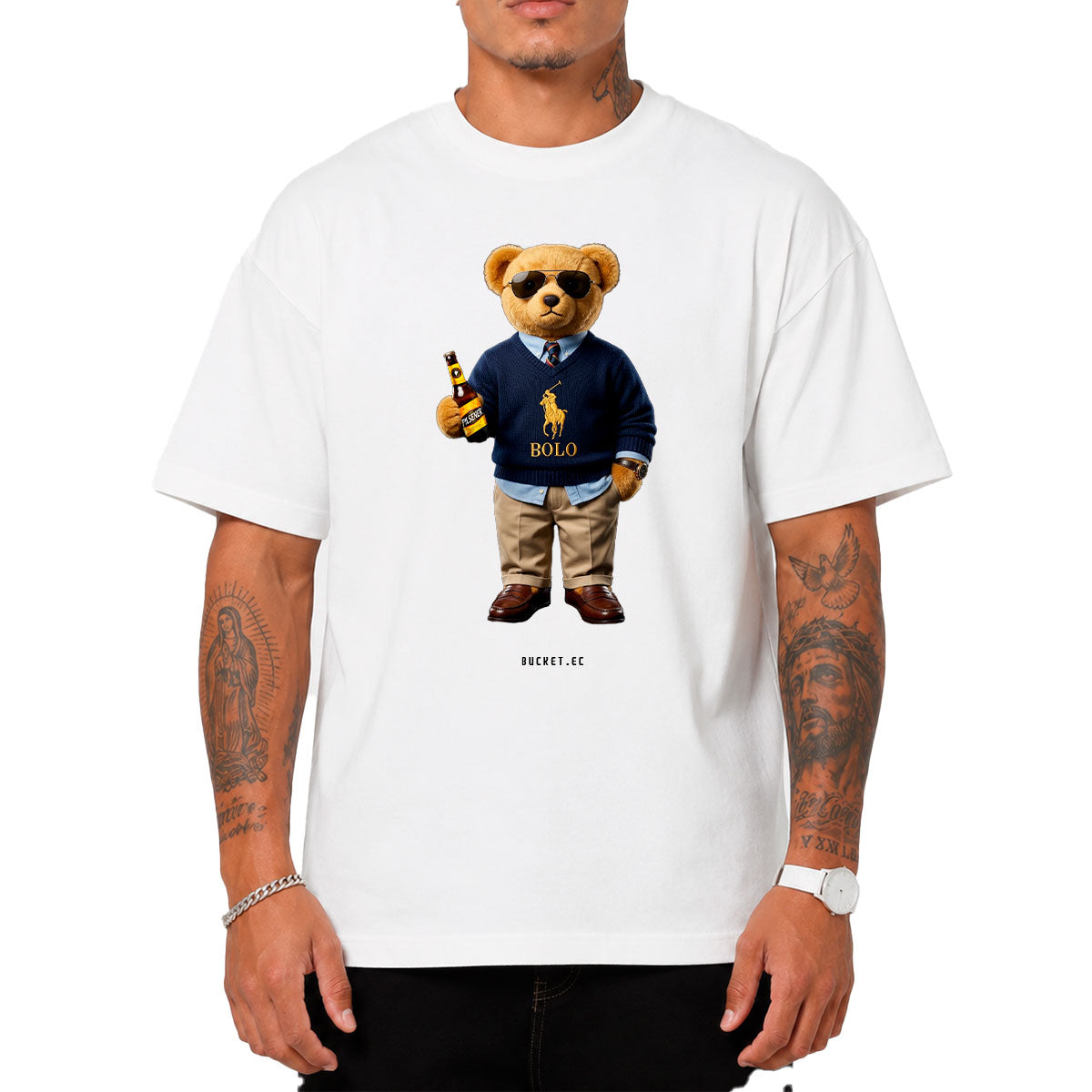 Oso Cerveza Camiseta Slim Fit