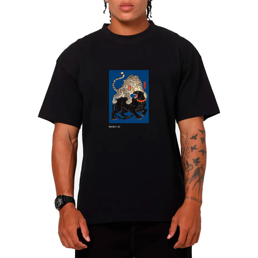 Dualidad de Tigre y Puma Camiseta Slim Fit