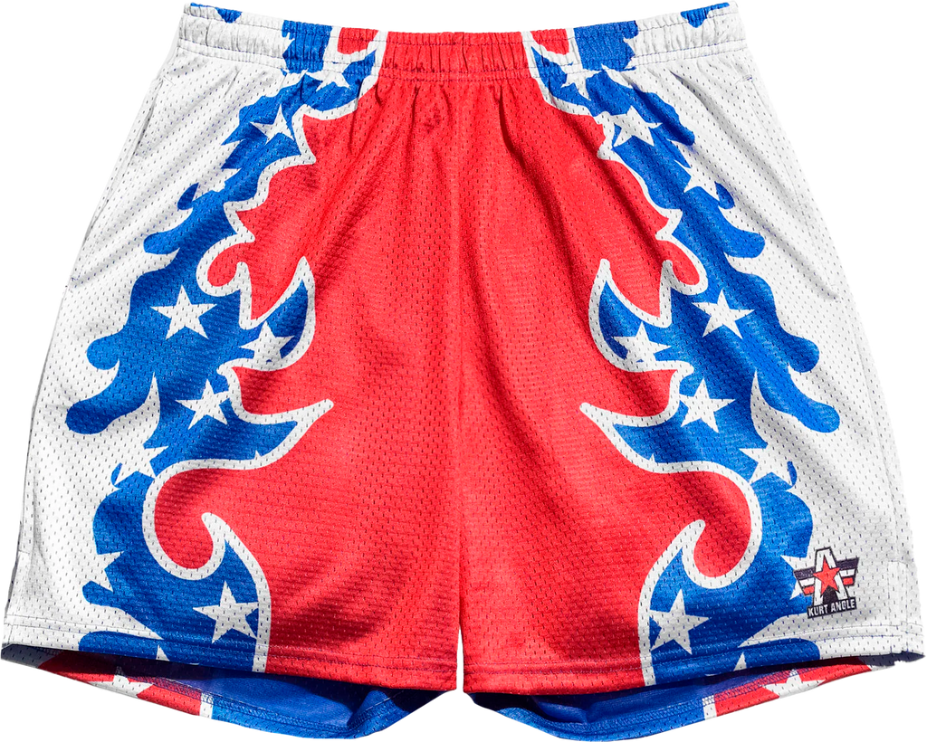 All American Rojo Blanco Short Slim Tech