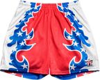 All American Rojo Blanco Short Slim Tech