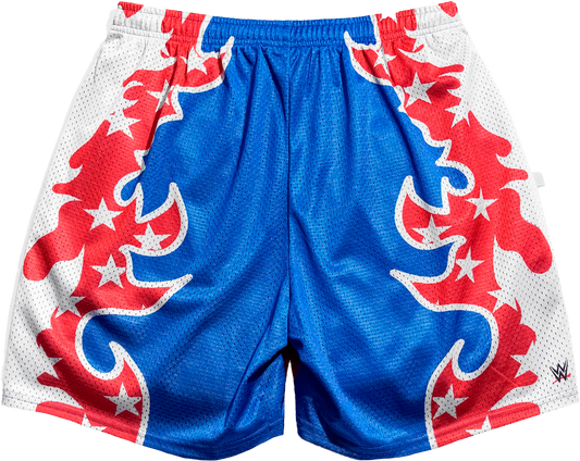 All American Azul Blanco Short Slim Tech