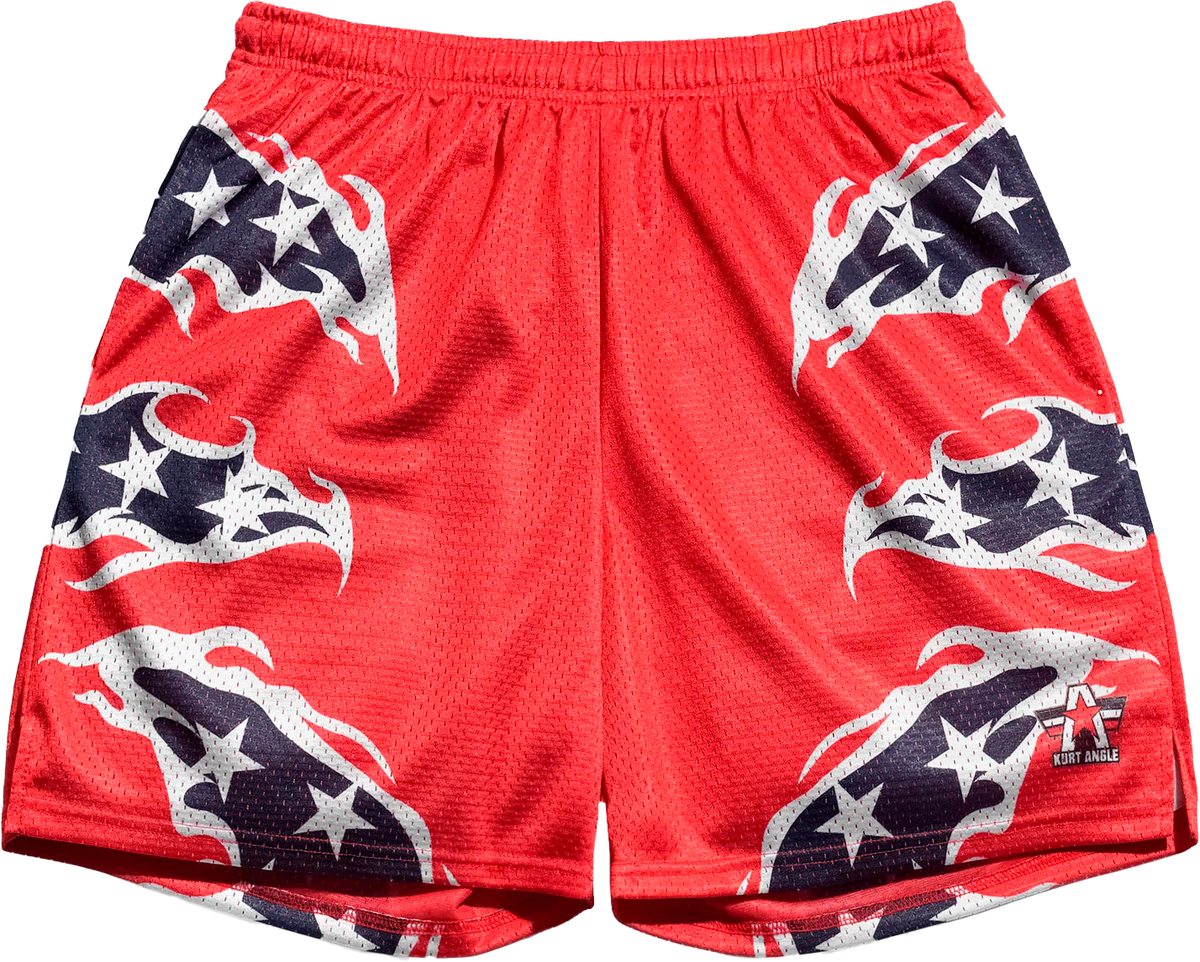 All American Rojo Azul Short Slim Tech