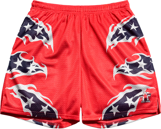 All American Rojo Azul Short Slim Tech
