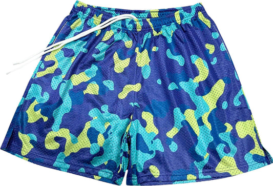 Camouflage Azul NEON Short Slim Tech