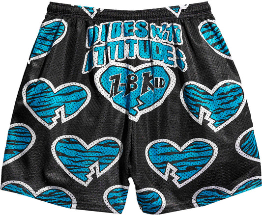 Corazón Roto Azul Short Slim Tech