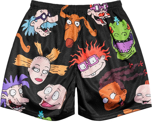 Niños Caras Negro Short Slim Tech