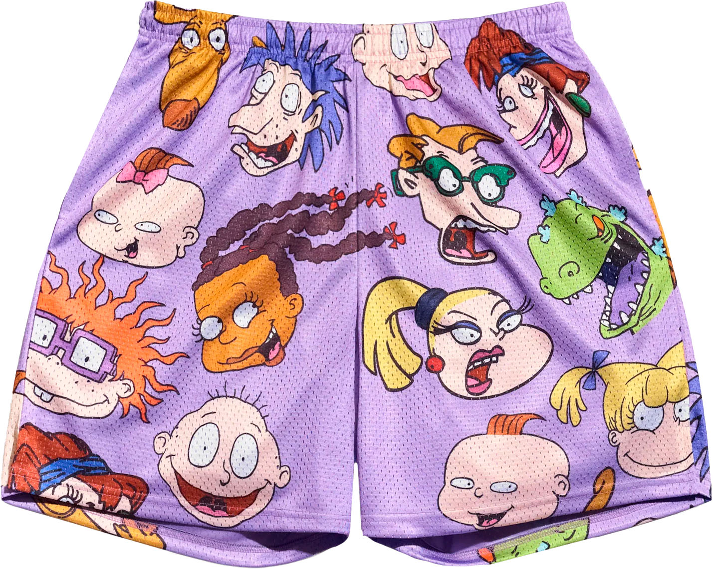 Niños Caras Lila Short Slim Tech
