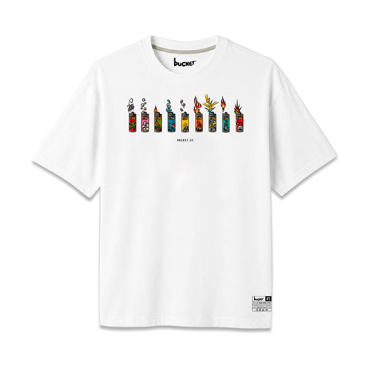Fosforera Fila Fuego Arte Neon Camiseta Slim Fit