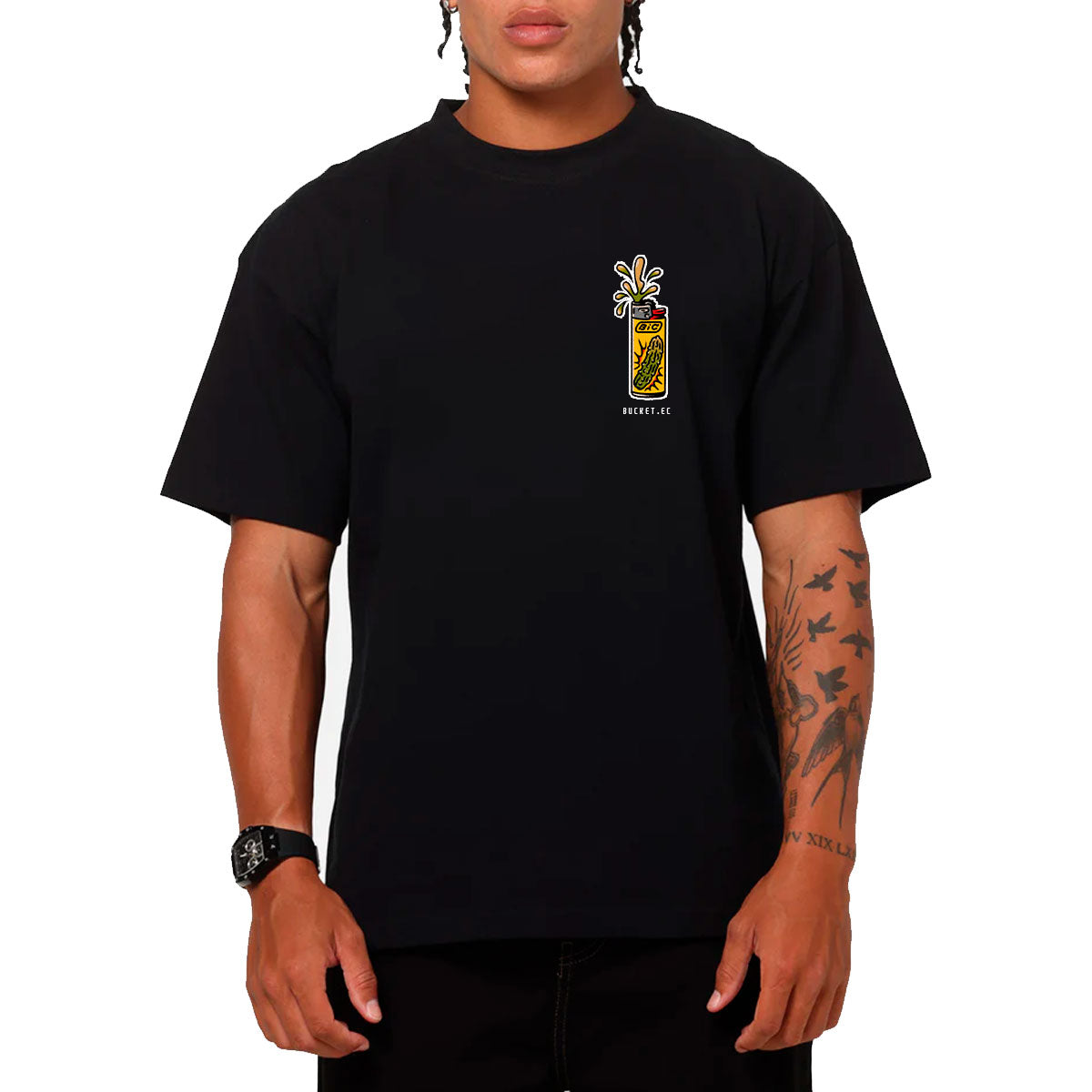 Fosforera Fuego Arte Neon Camiseta Slim Fit