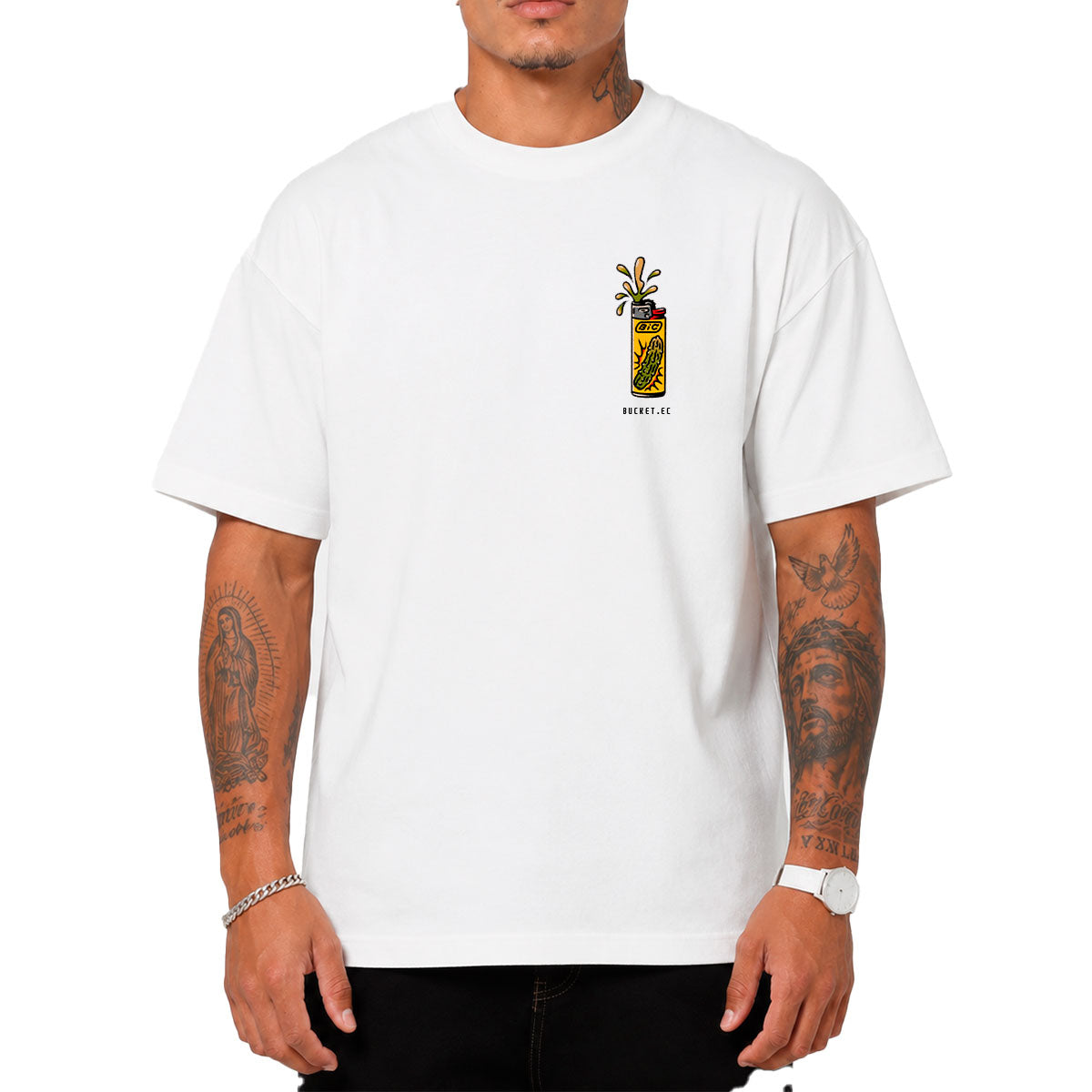 Fosforera Fuego Arte Neon Camiseta Slim Fit