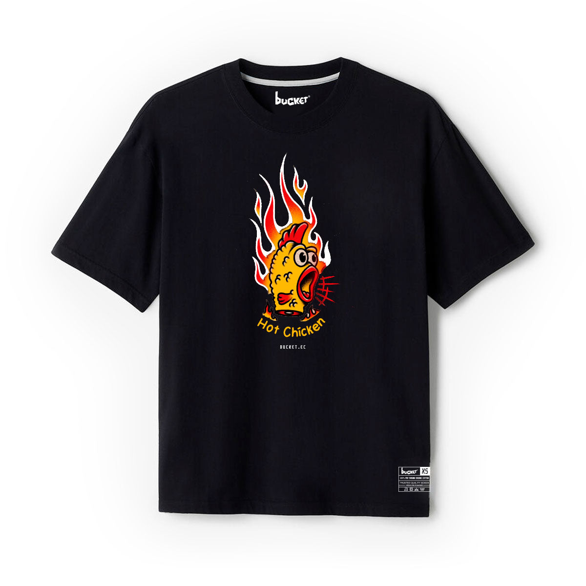 Pollo Caliente Arte Neon Camiseta Slim Fit