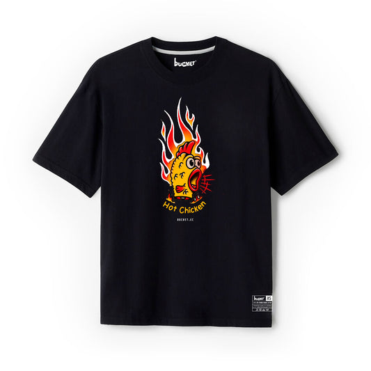 Pollo Caliente Arte Neon Camiseta Slim Fit