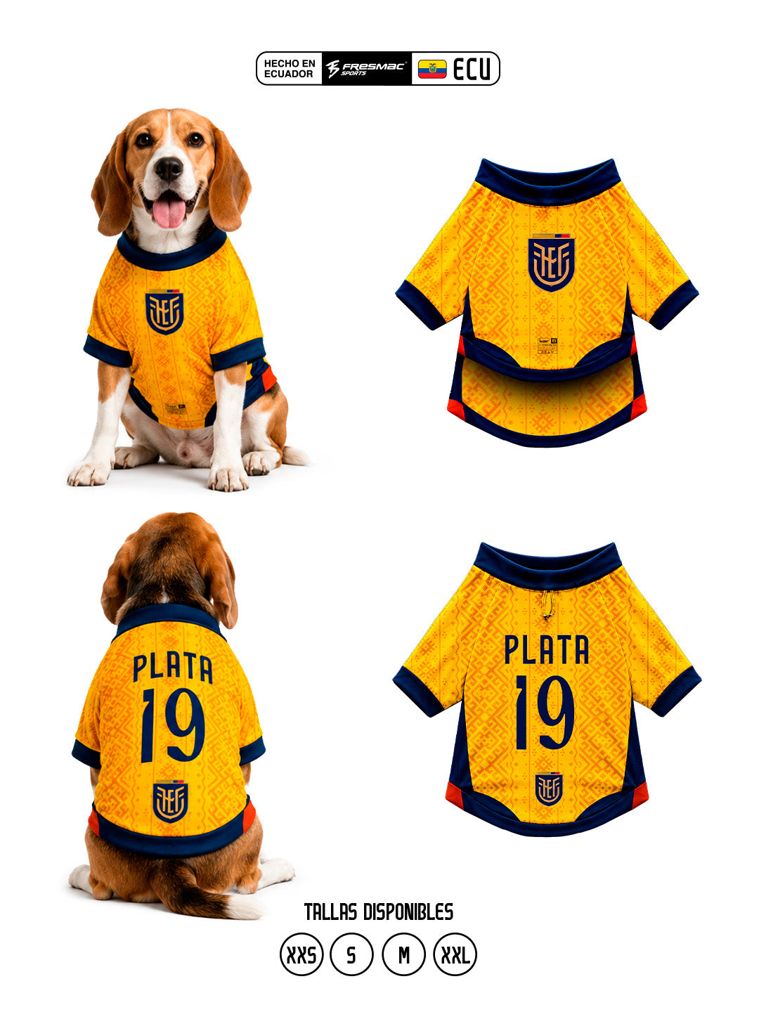 Camiseta para Perros y Gatos Ecuador Mundial 2026