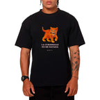 Gato Curioso Navaja Camiseta Slim Fit