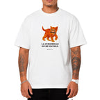 Gato Curioso Navaja Camiseta Slim Fit