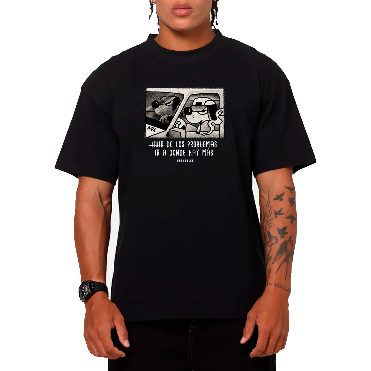 Huir de los Problemas Camiseta Slim Fit
