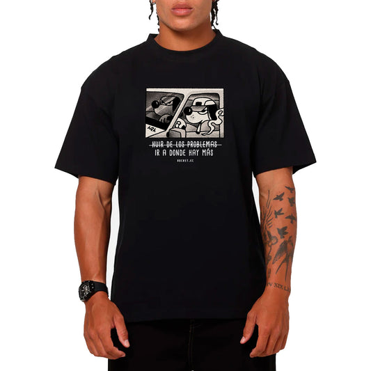 Huir de los Problemas Camiseta Slim Fit