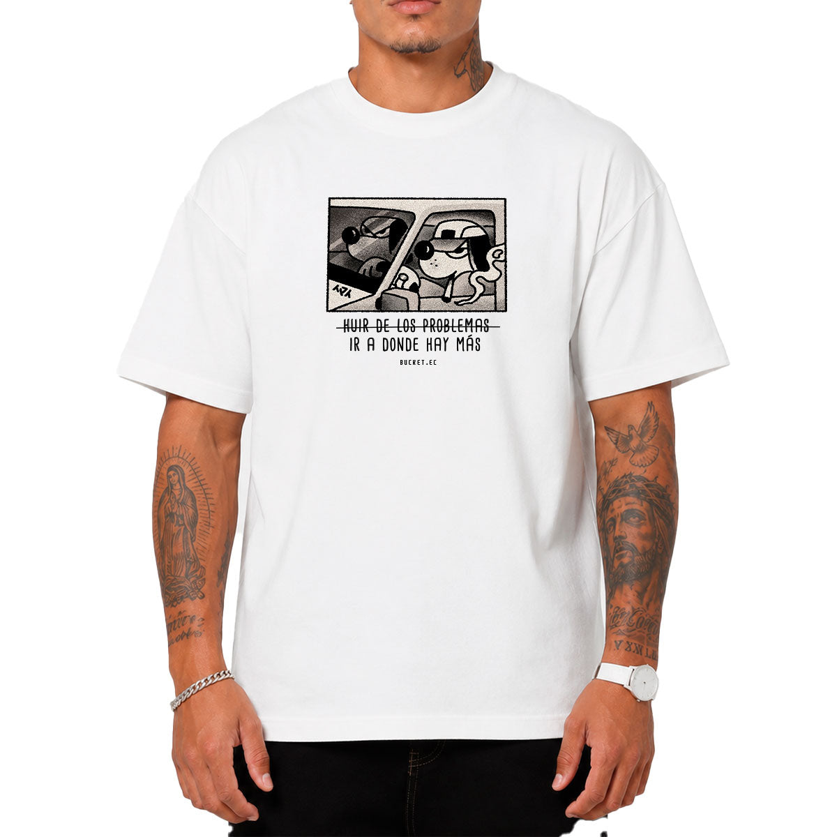 Huir de los Problemas Camiseta Slim Fit
