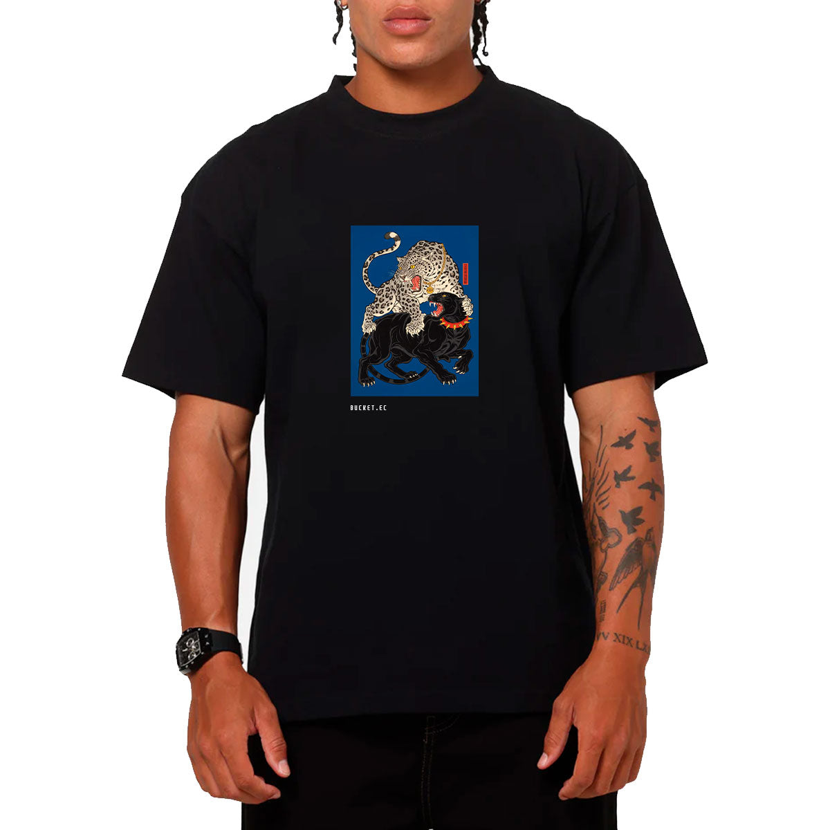 Dualidad de Tigre y Puma Camiseta Slim Fit