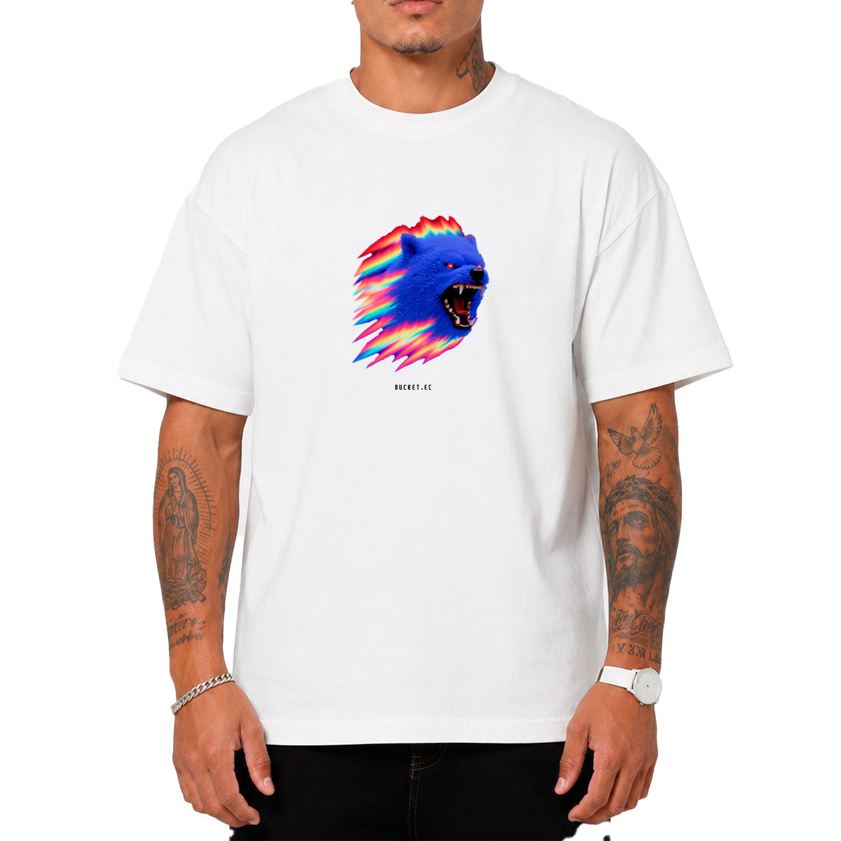 Lobo Neon Camiseta Slim Fit